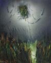 森林中的蹤跡與光芒  布面丙烯及油彩  125 x 100 cm 2005